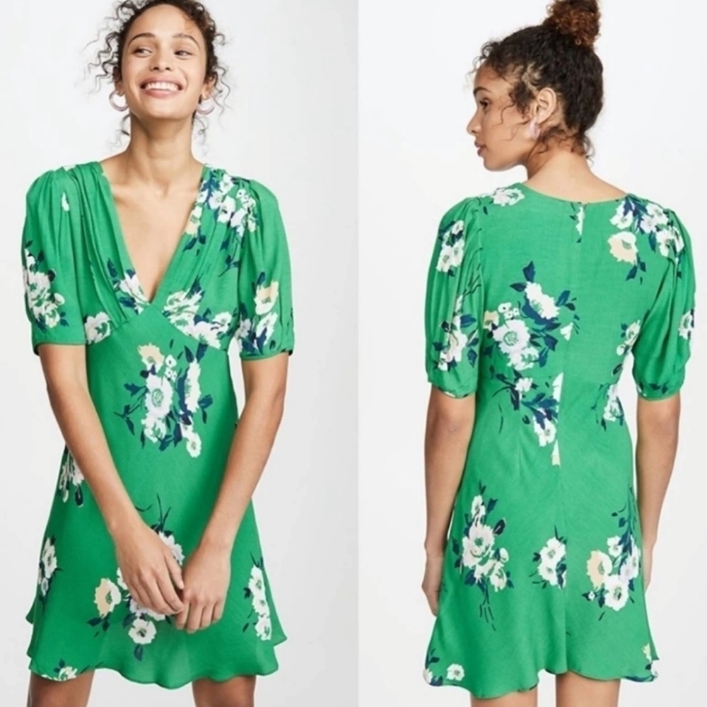 Free People Neon Garden Floral Mini Dress